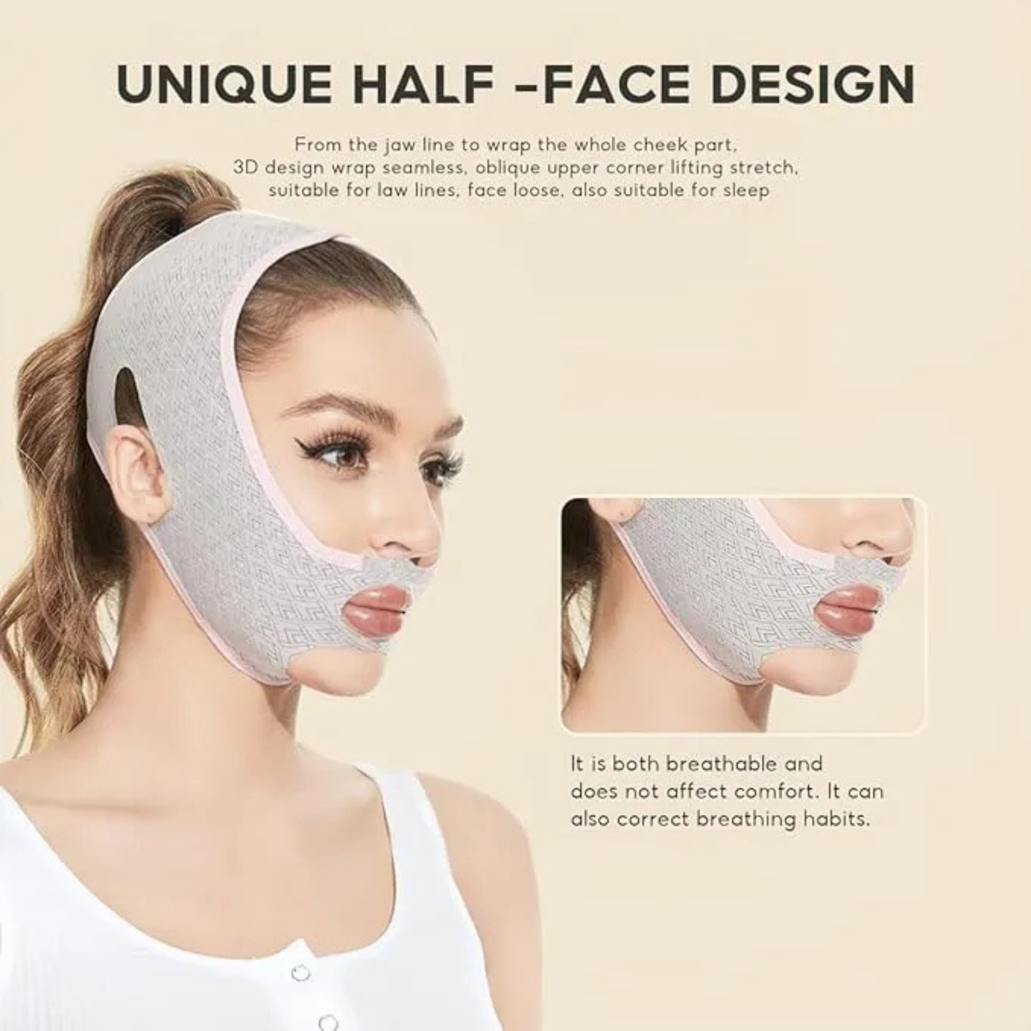 Skin Care Beauty face Mask Facial Shaper Belt Jawline Lifting Mask Skin Tightening Face Band Double Chin Reducer Face Lift Bandage V Line Slimming Beauty Sleep Mask
