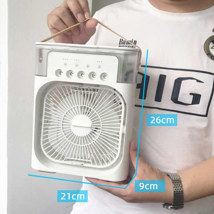 Sale Trending Mini Air Conditioner Fan Premium 3 In 1 Desk Cooling Fan Spray Fan